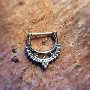 💚💚💚💚Stainless Steel Nose Rings Hoop Cartilage Septum Clicker Bohemian